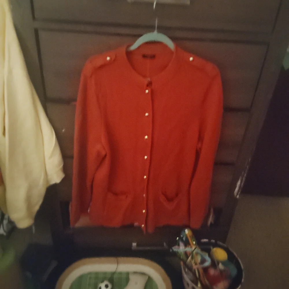 TALBOTS Merino Blend Military Sweater Jacket - 1XL